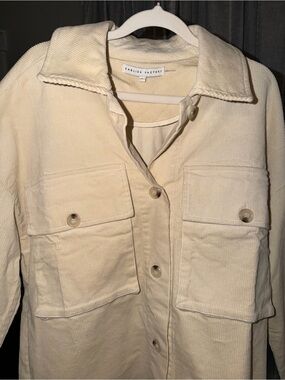 English Factory Cream Corduroy Shirt Jacket